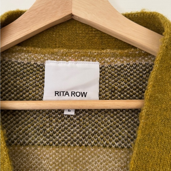 Women's Rita Row Pomo Cardigan - Olive and Cream - Picture 2 of 5
